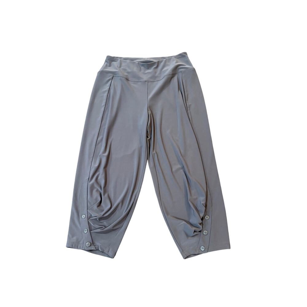 Sympli Gray Cropped Button Hem Pants